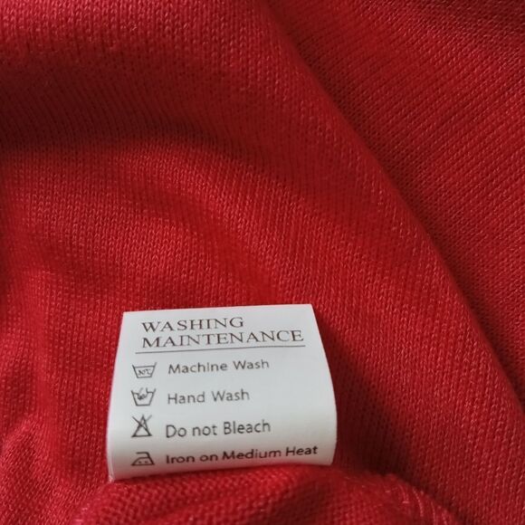 Amazon Brand Phortric Red Casual VNeck Pleated Bishop Long Sleeve Shirt Medium - Picture 6 of 12